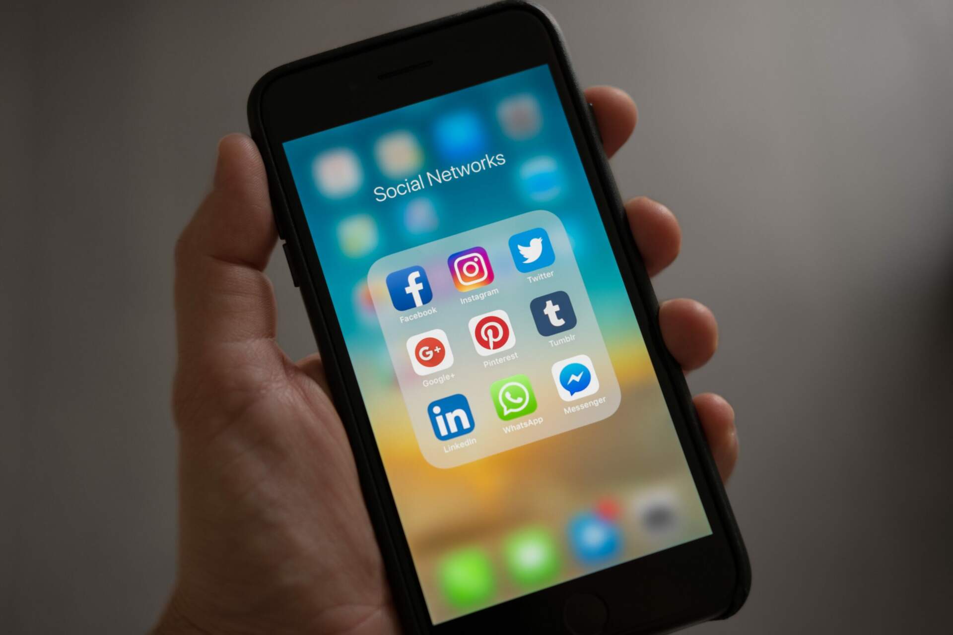 Social Media Icons On A Smartphone