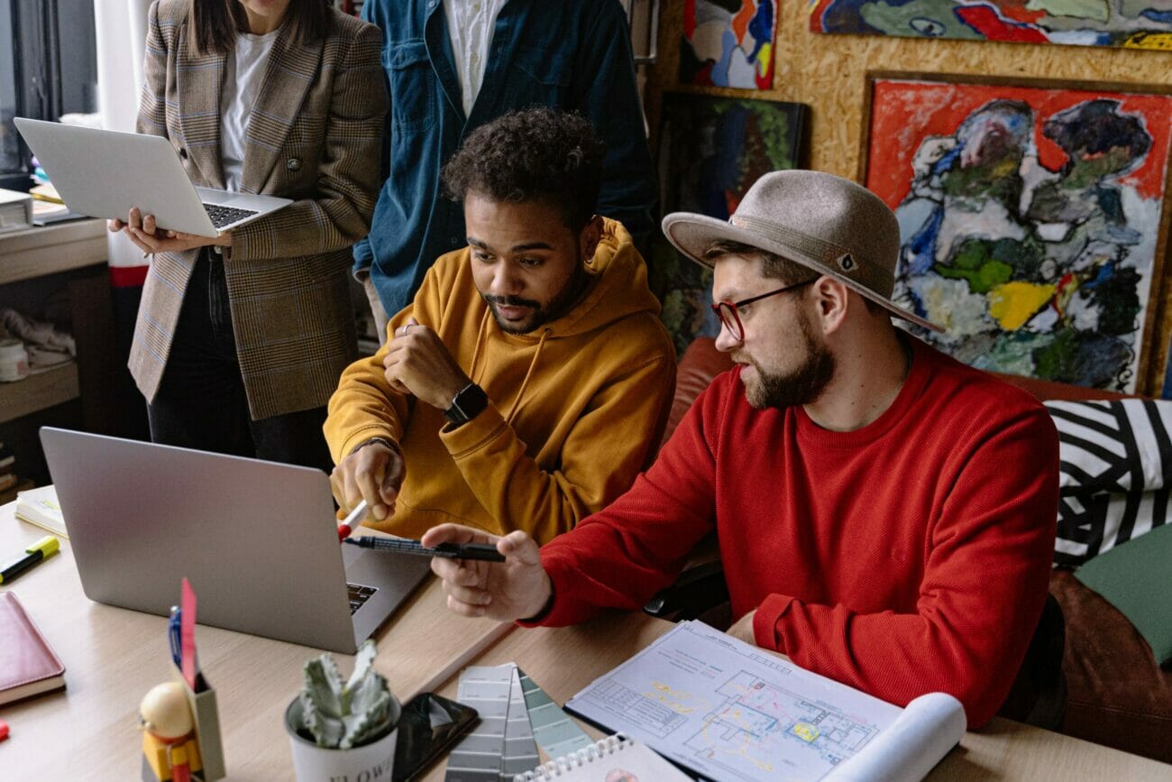 Two Male Interior Designers At Work